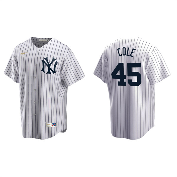 Men's New York Yankees Gerrit Cole White Cooperstown Collection Home Jersey