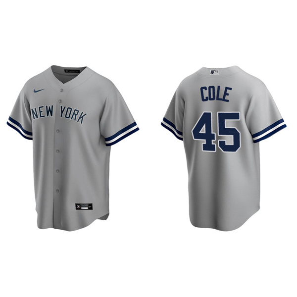 Men's New York Yankees Gerrit Cole Gray Replica Road Jersey