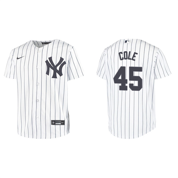 Youth New York Yankees Gerrit Cole White Replica Home Jersey