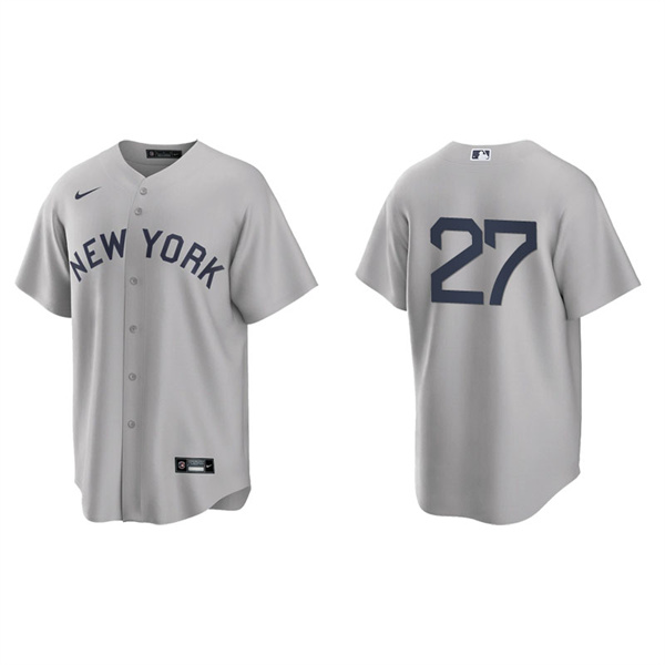 Men's New York Yankees Giancarlo Stanton Gray 2021 Field Of Dreams Replica Jersey