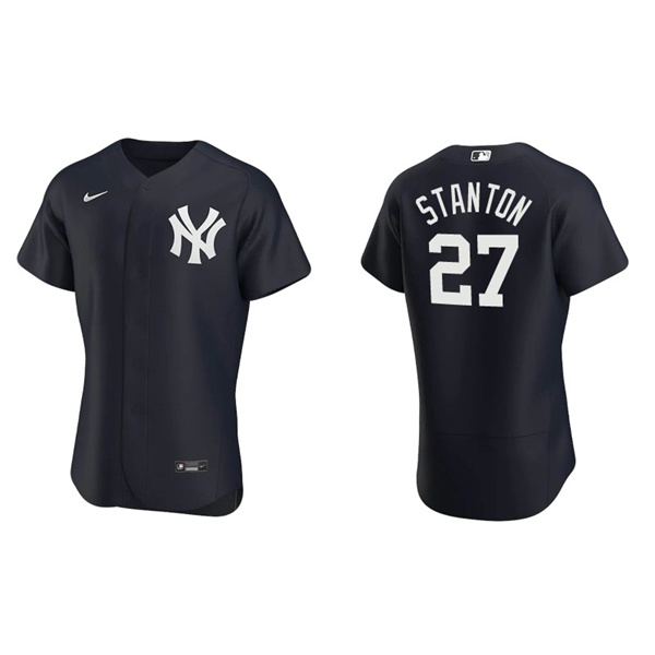 Men's New York Yankees Giancarlo Stanton Navy Authentic Alternate Jersey