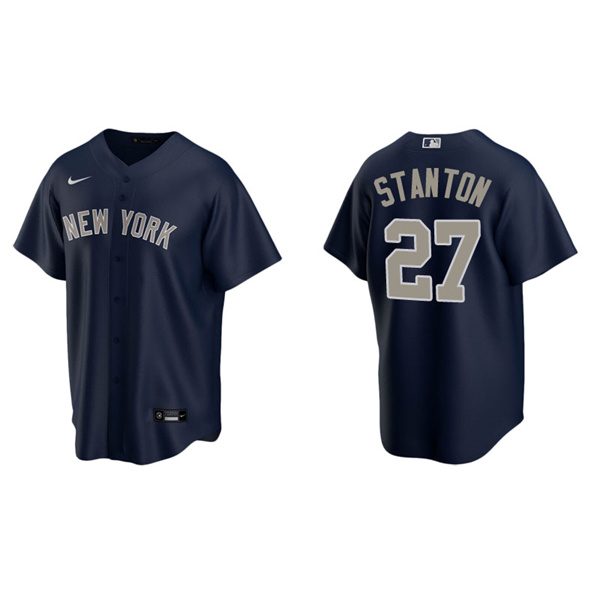 Men's New York Yankees Giancarlo Stanton Navy Replica Alternate Jersey