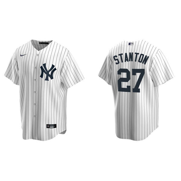 Men's New York Yankees Giancarlo Stanton White Replica Home Jersey