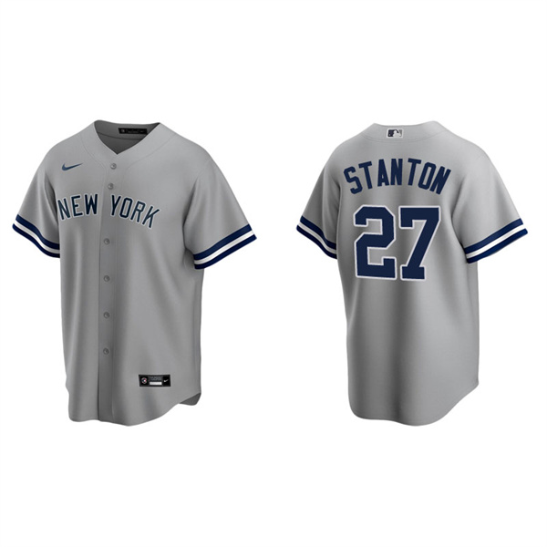 Men's New York Yankees Giancarlo Stanton Gray Replica Road Jersey