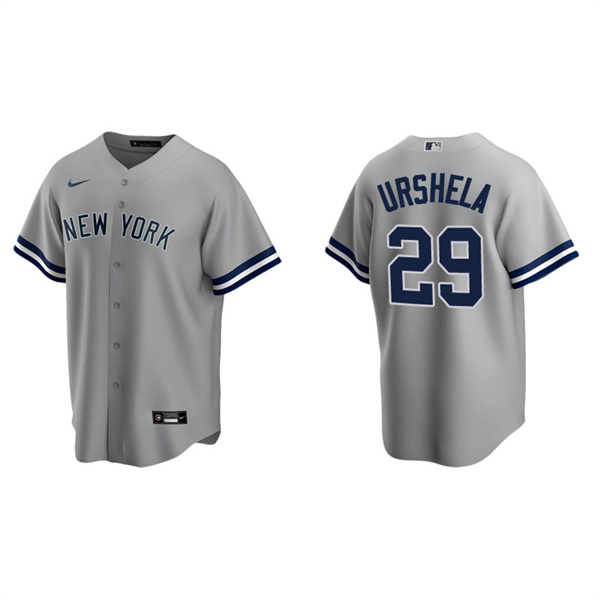 Men's New York Yankees Gio Urshela Gray Replica Road Jersey