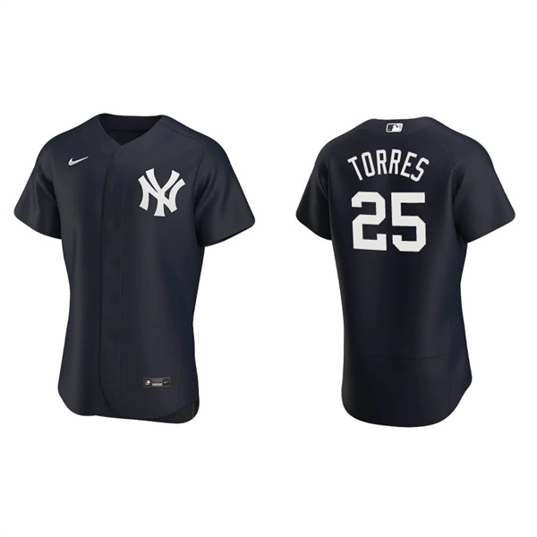 Men's New York Yankees Gleyber Torres Navy Authentic Alternate Jersey