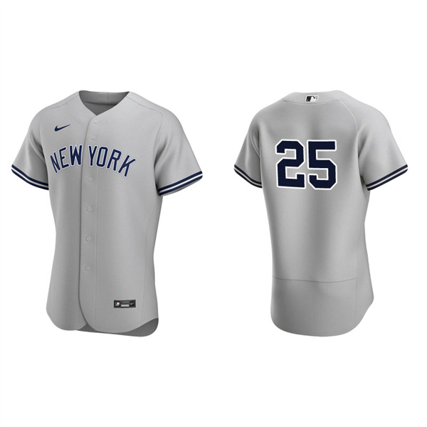 Men's New York Yankees Gleyber Torres Gray Authentic Road Jersey