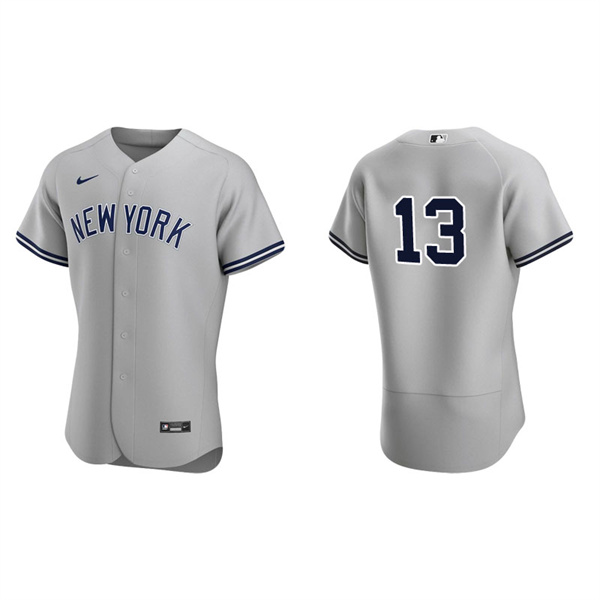 Men's New York Yankees Joey Gallo Gray Authentic Road Jersey