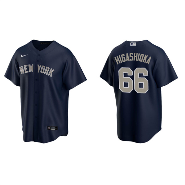 Men's New York Yankees Kyle Higashioka Navy Replica Alternate Jersey