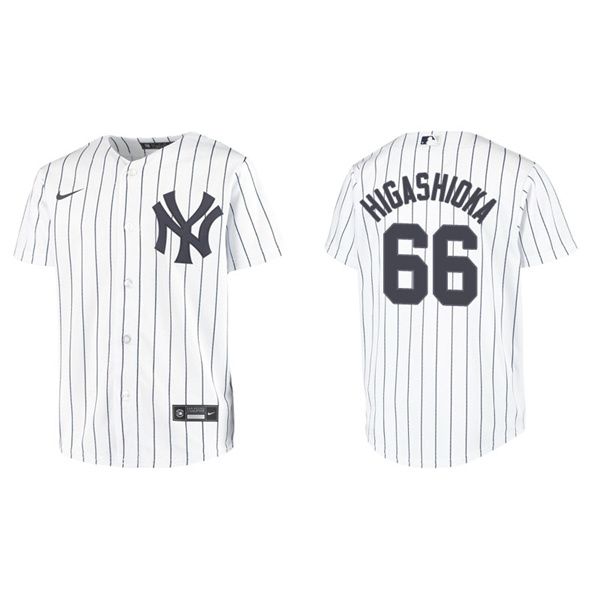 Youth New York Yankees Kyle Higashioka White Replica Home Jersey