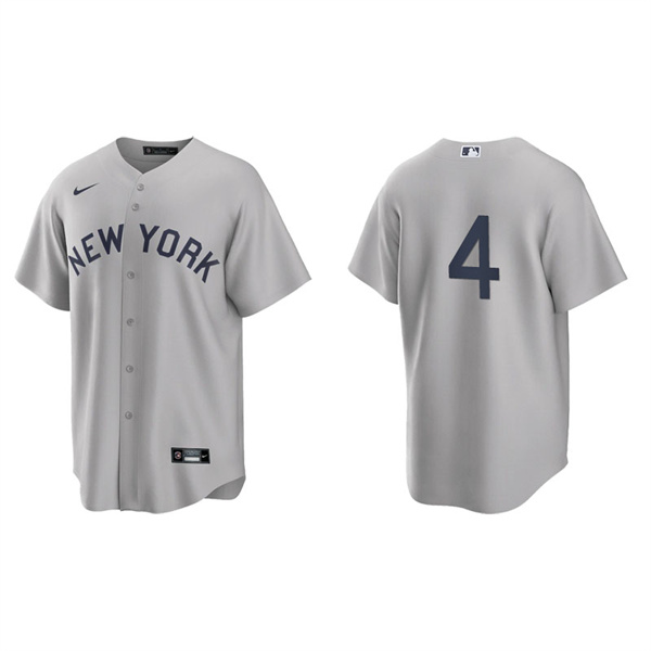 Men's New York Yankees Lou Gehrig Gray 2021 Field Of Dreams Replica Jersey