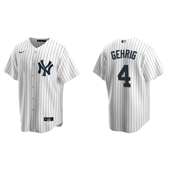 Men's New York Yankees Lou Gehrig White Replica Home Jersey