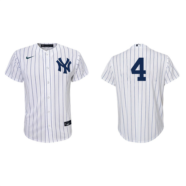 Youth New York Yankees Lou Gehrig White Navy Replica Home Jersey