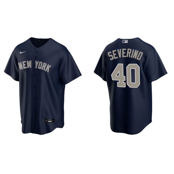 Men's New York Yankees Luis Severino Navy Replica Alternate Jersey
