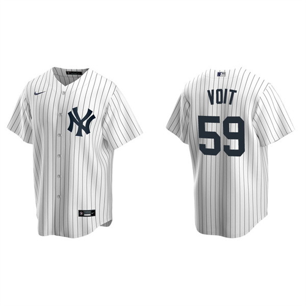Men's New York Yankees Luke Voit White Replica Home Jersey