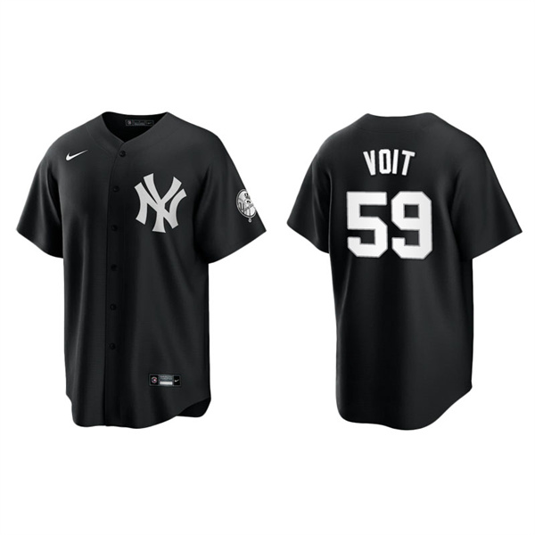 Men's New York Yankees Luke Voit Black White Replica Official Jersey