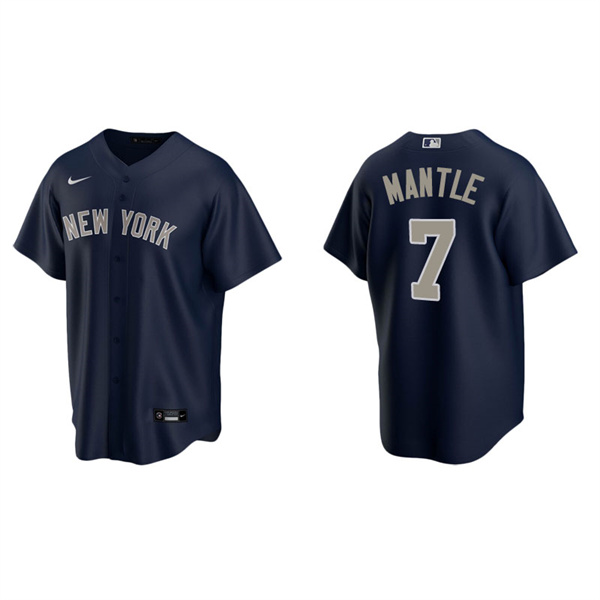 Men's New York Yankees Mickey Mantle Navy Replica Alternate Jersey