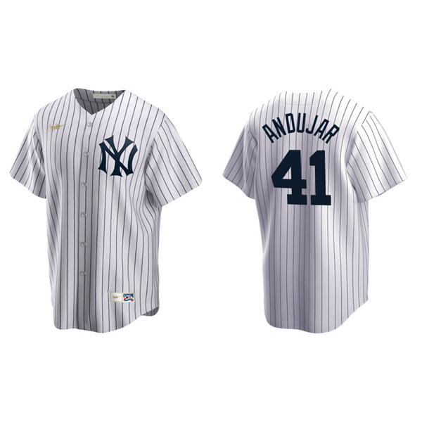 Men's New York Yankees Miguel Andujar White Cooperstown Collection Home Jersey