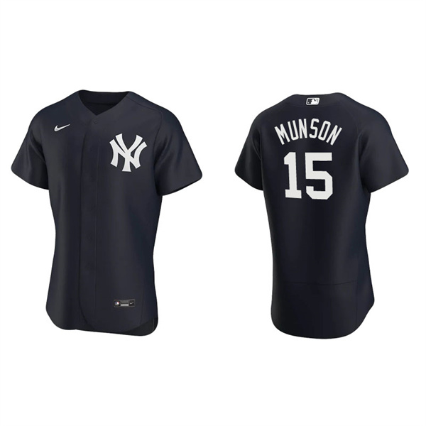 Men's New York Yankees Thurman Munson Navy Authentic Alternate Jersey