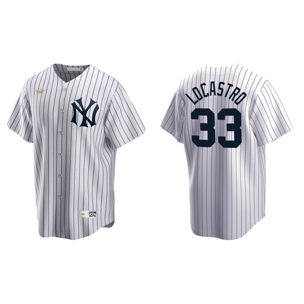 Men's New York Yankees Tim Locastro White Cooperstown Collection Home Jersey