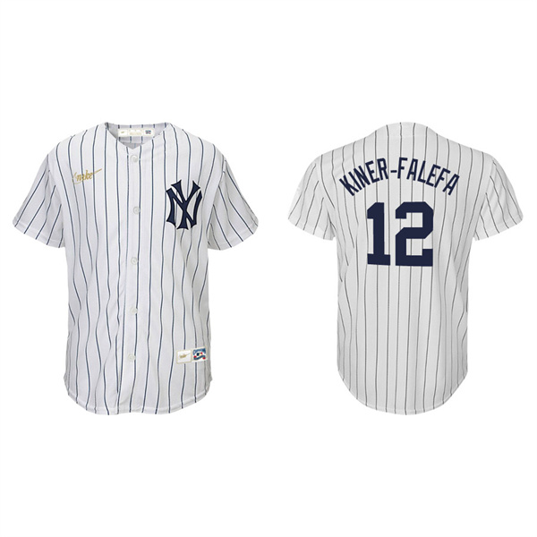 Youth New York Yankees Isiah Kiner-Falefa White Cooperstown Collection Jersey