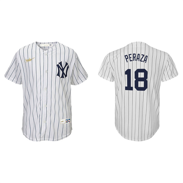 Youth New York Yankees Jose Peraza White Cooperstown Collection Jersey