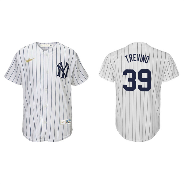 Youth New York Yankees Jose Trevino White Cooperstown Collection Jersey