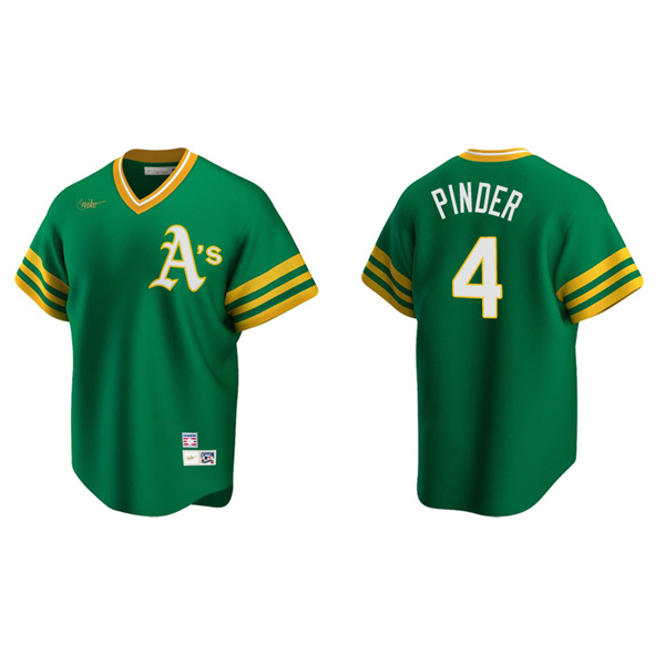 Men's Oakland Athletics Chad Pinder Kelly Green Cooperstown Collection Road Jersey