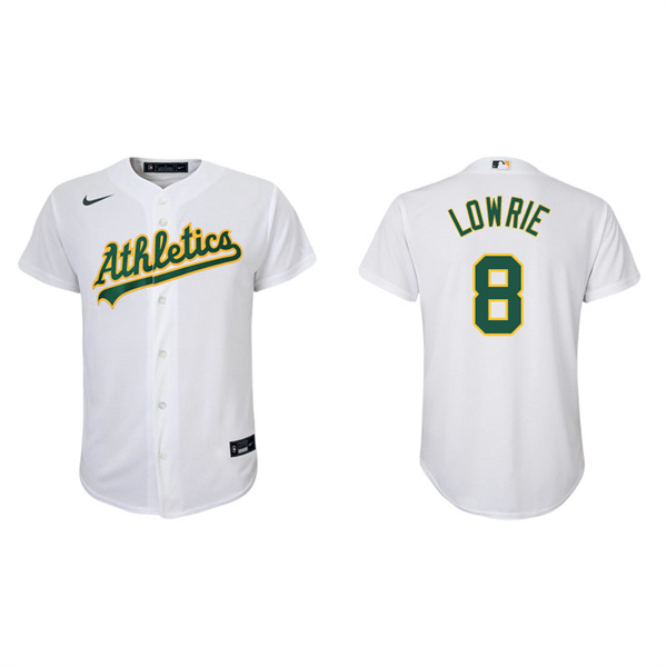 Youth Oakland Athletics Jed Lowrie White Replica Home Jersey