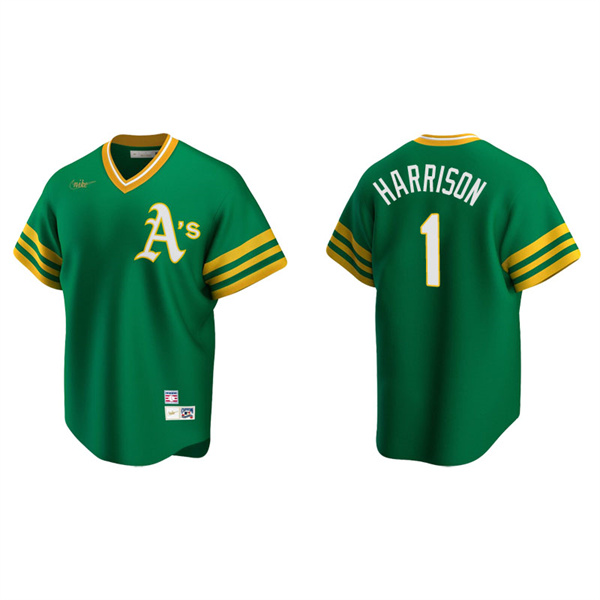 Men's Oakland Athletics Josh Harrison Kelly Green Cooperstown Collection Road Jersey