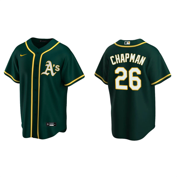 Men's Oakland Athletics Matt Chapman Green Replica Alternate Jersey