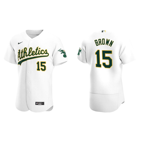 Men's Oakland Athletics Seth Brown White Authentic Home Jersey