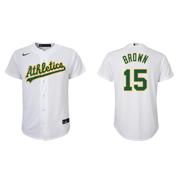 Youth Oakland Athletics Seth Brown White Replica Home Jersey