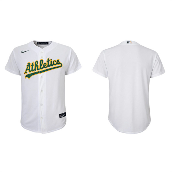 Youth Oakland Athletics White Replica Home Jersey