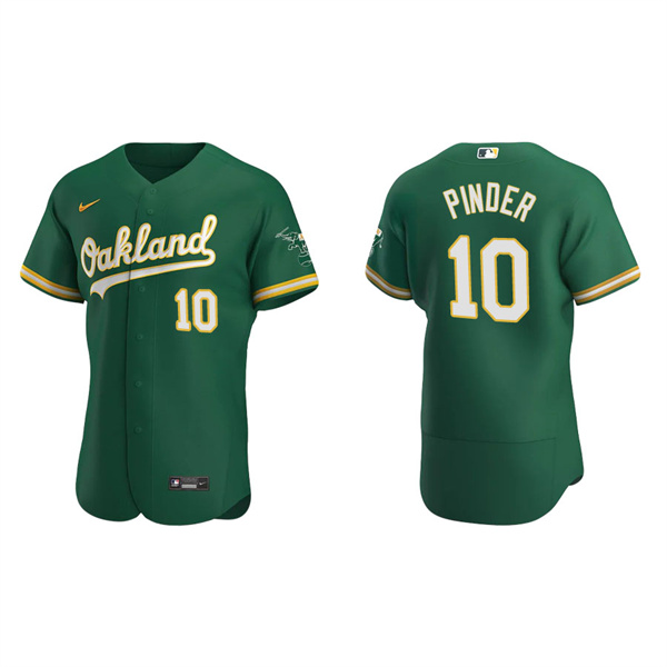 Men's Oakland Athletics Chad Pinder Kelly Green Authentic Alternate Jersey