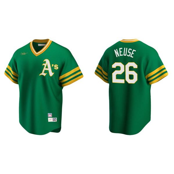 Men's Oakland Athletics Sheldon Neuse Kelly Green Cooperstown Collection Road Jersey