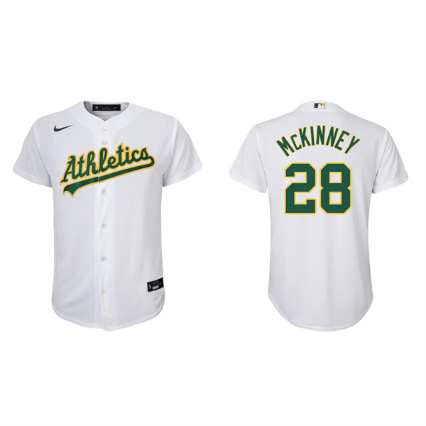 Youth Oakland Athletics Billy McKinney White Replica Home Jersey