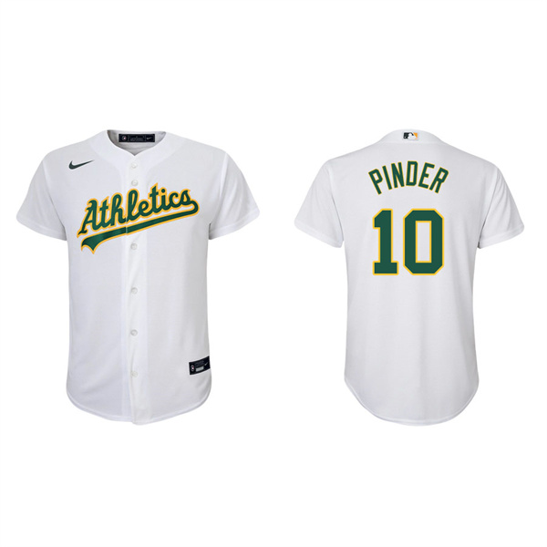 Youth Oakland Athletics Chad Pinder White Replica Home Jersey