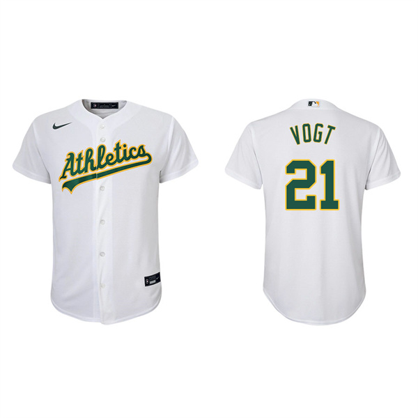 Youth Oakland Athletics Stephen Vogt White Replica Home Jersey
