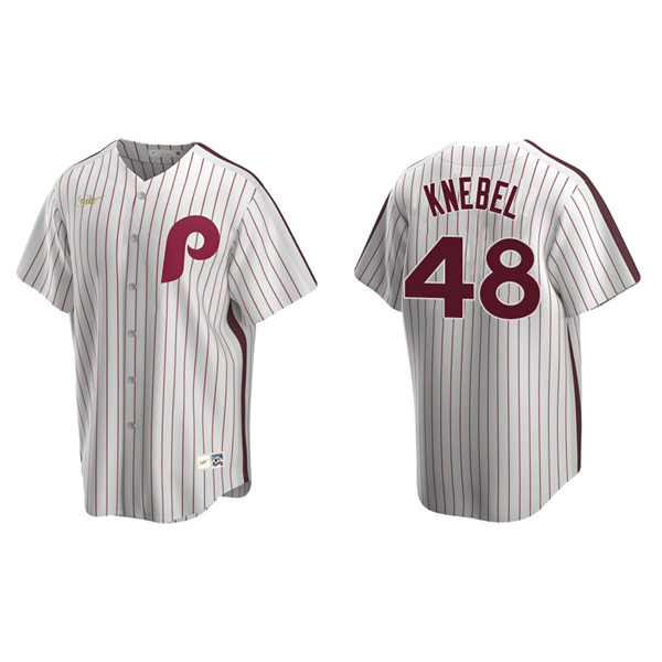 Men's Corey Knebel Philadelphia Phillies White Cooperstown Collection Home Jersey