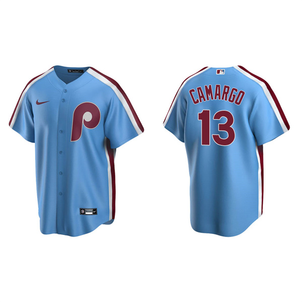 Men's Johan Camargo Philadelphia Phillies Light Blue Cooperstown Collection Road Jersey