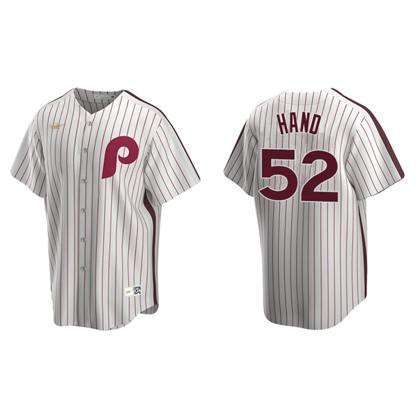 Men's Philadelphia Phillies Brad Hand White Cooperstown Collection Home Jersey