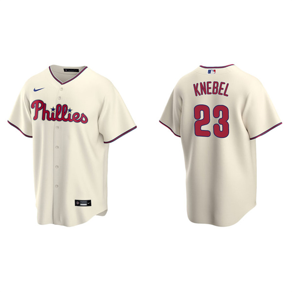 Men's Philadelphia Phillies Corey Knebel Cream Replica Alternate Jersey
