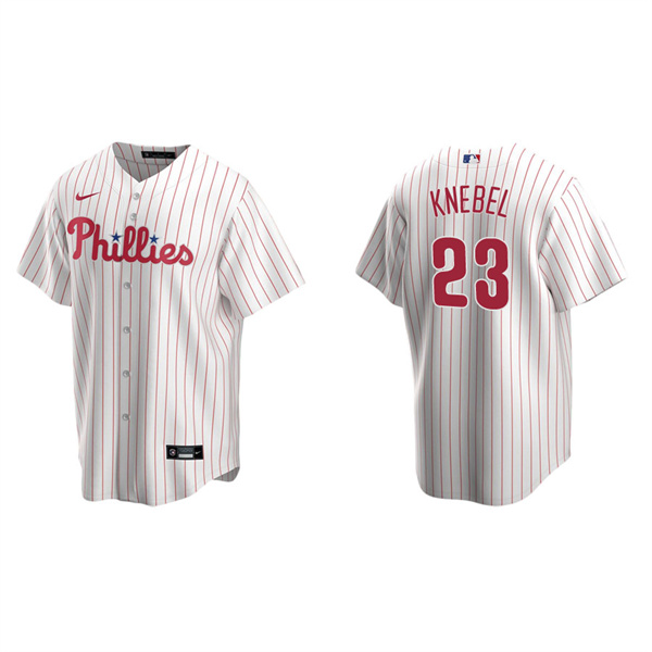 Men's Philadelphia Phillies Corey Knebel White Replica Home Jersey