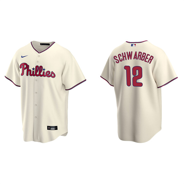 Men's Philadelphia Phillies Kyle Schwarber Cream Replica Alternate Jersey