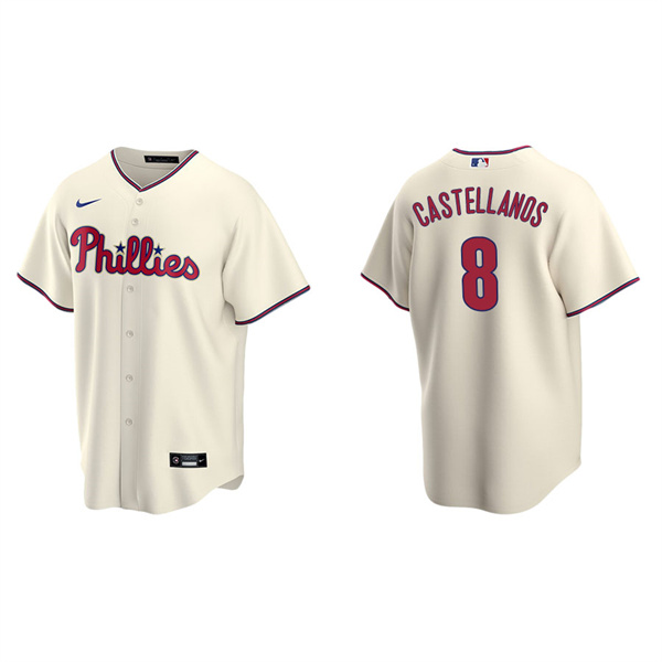 Men's Philadelphia Phillies Nick Castellanos Cream Replica Alternate Jersey
