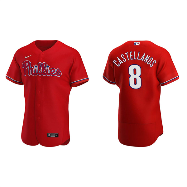 Men's Philadelphia Phillies Nick Castellanos Red Authentic Alternate Jersey