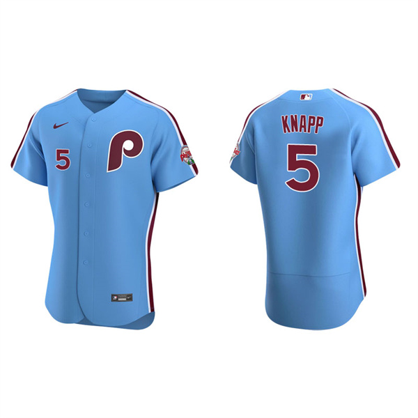 Men's Philadelphia Phillies Andrew Knapp Light Blue Authentic Alternate Jersey