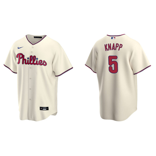 Men's Philadelphia Phillies Andrew Knapp Cream Replica Alternate Jersey