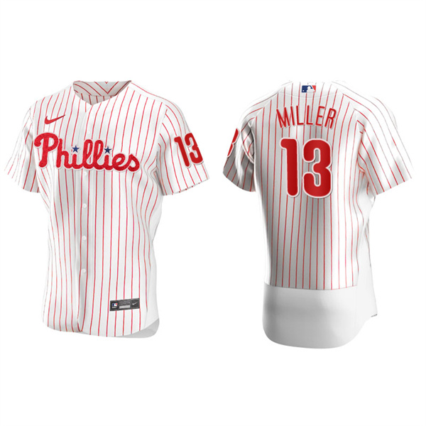 Men's Philadelphia Phillies Brad Miller White Authentic Home Jersey